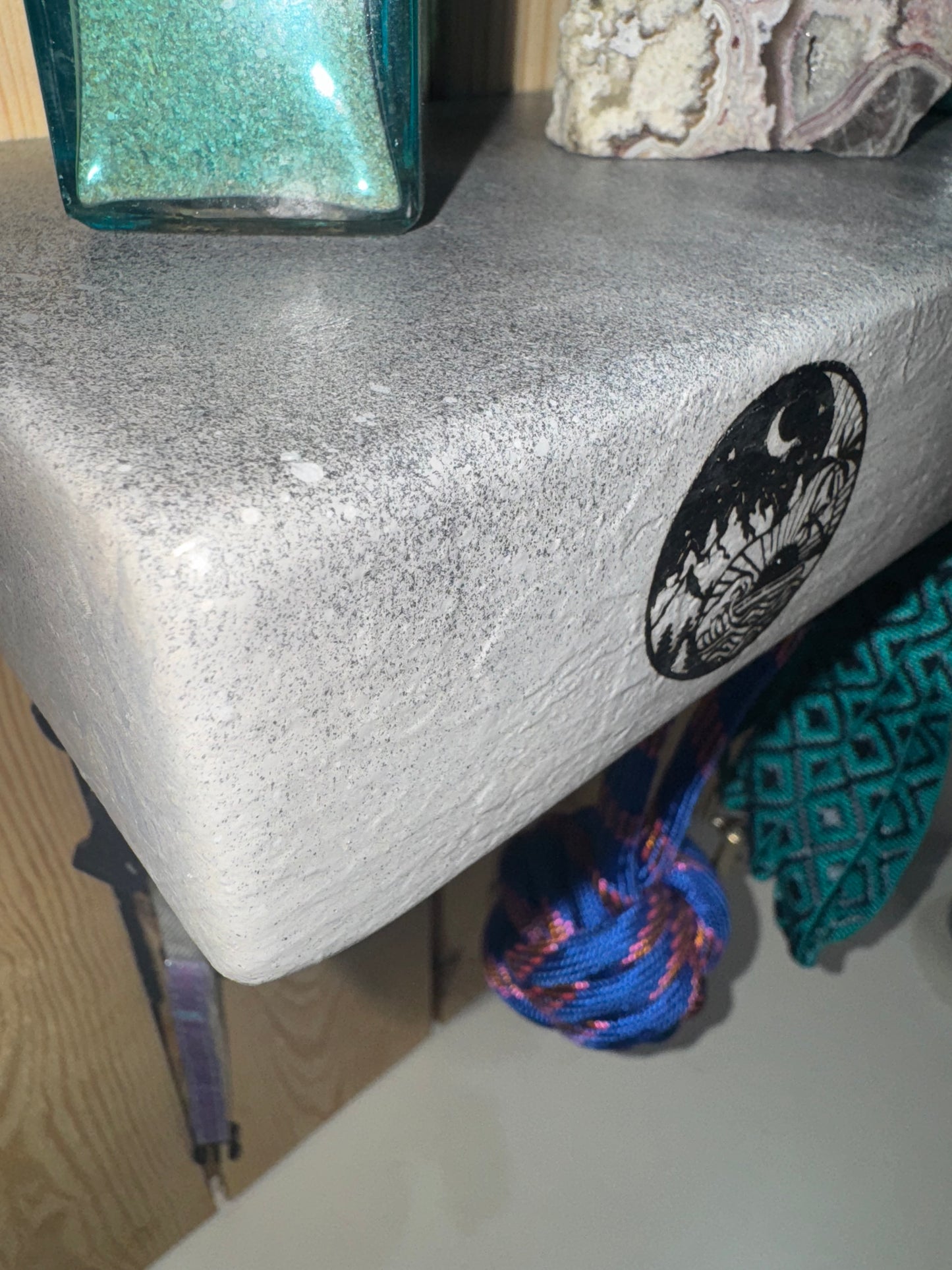 Grateful, Thankful, Blessed Floating Shelf (Stone Look Style Of Paint) 1 of 1
