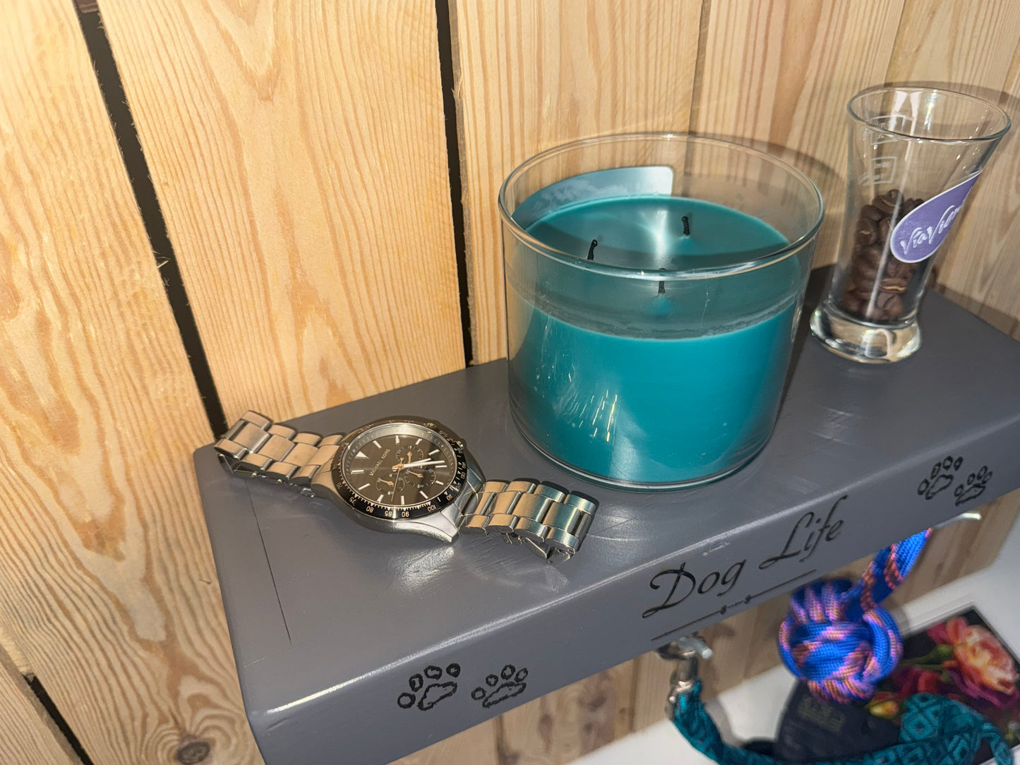 Floating Dog Shelf Handmade (charcoal gray) 1 of 1