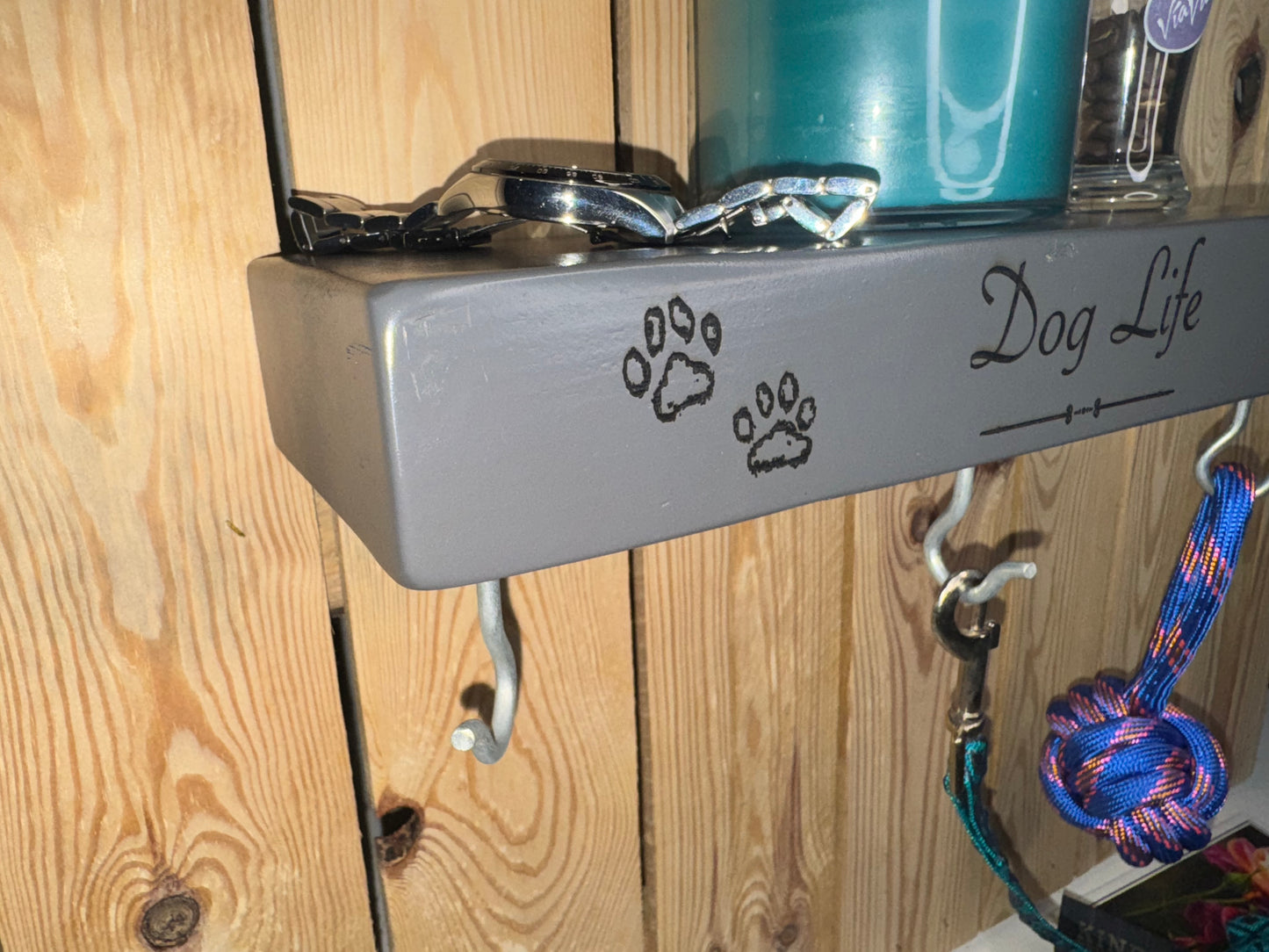 Floating Dog Shelf Handmade (charcoal gray) 1 of 1