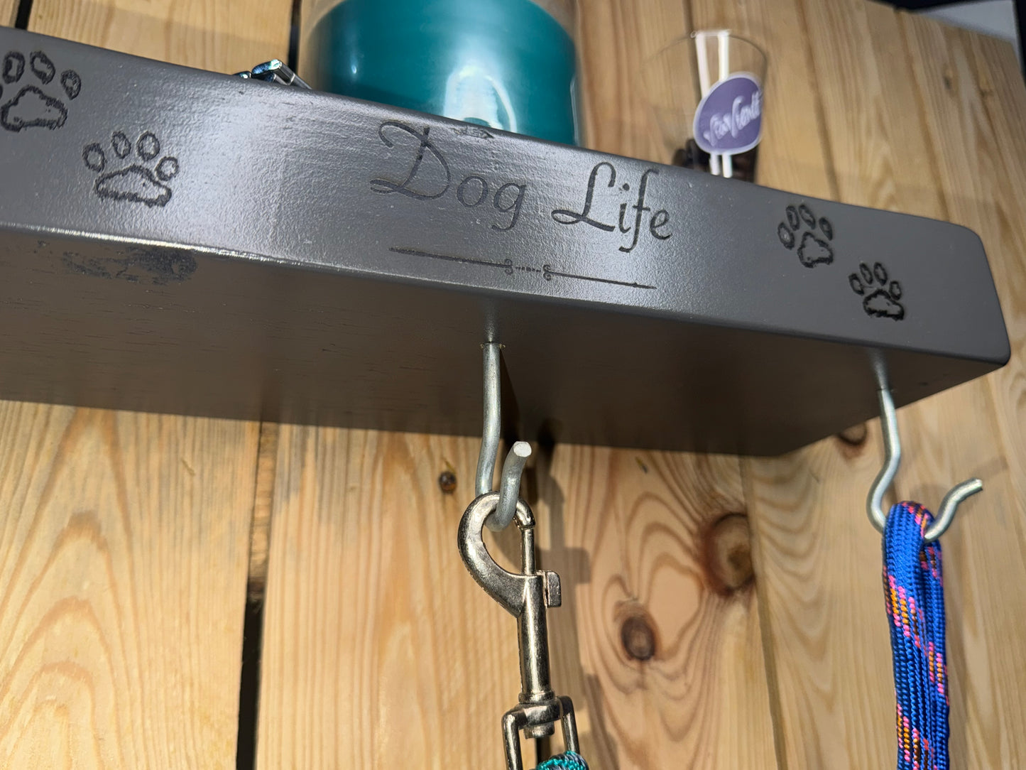 Floating Dog Shelf Handmade (charcoal gray) 1 of 1