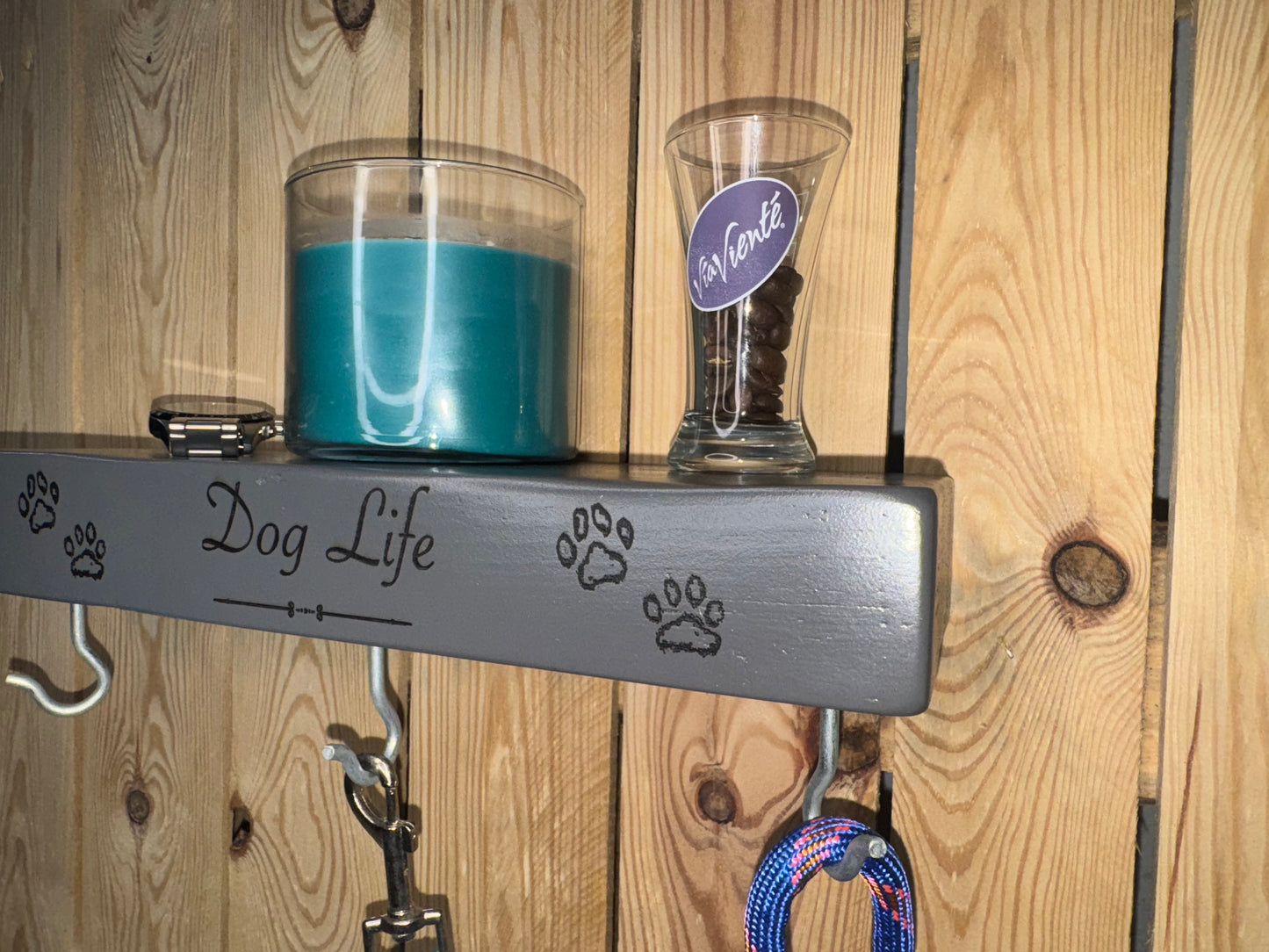 Floating Dog Shelf Handmade (charcoal gray) 1 of 1