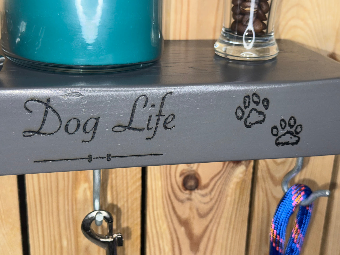 Floating Dog Shelf Handmade (charcoal gray) 1 of 1