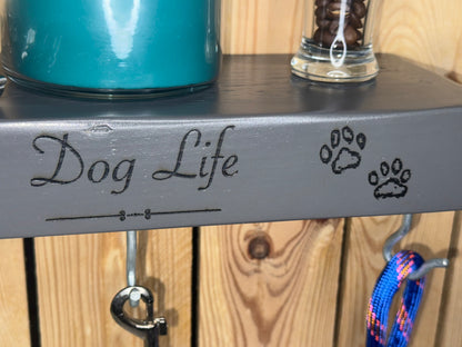 Floating Dog Shelf Handmade (charcoal gray) 1 of 1