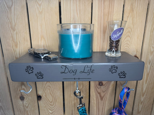 Floating Dog Shelf Handmade (charcoal gray) 1 of 1